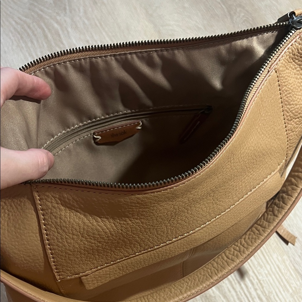 The Sak Tan Pebbled Leather Shoulder Bag - Picture 4 of 5